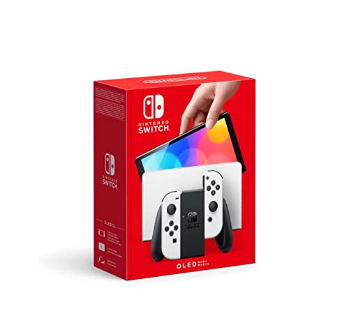 Consola Nintendo Switch (modelo OLED), Pantalla de 7 Pulgadas, Con Estación de Acoplamiento Joy-Con Blanca
